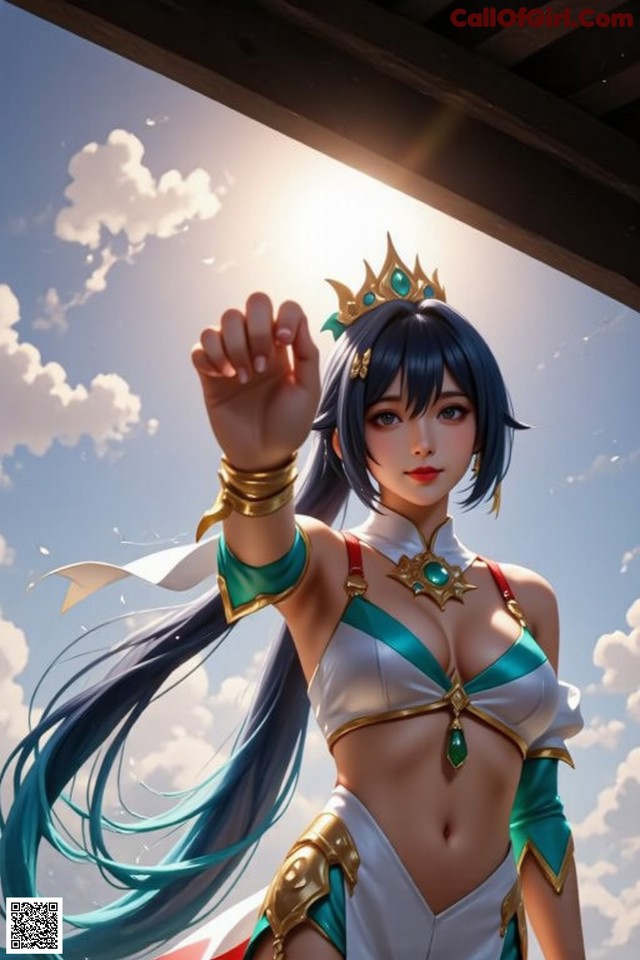 Hentai - Under the Radiance of Celestial Grace Set.2 20250124 Part 15 No.aa8ece A woman in a bikini with a crown on her head.