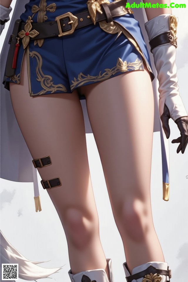 Hentai - Exotic Allure of the Untamed Lands Set.2 20250125 Part 14 No.33f82a A woman in a blue and gold outfit holding a sword.